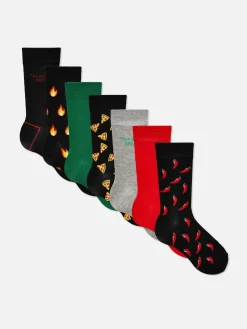 Pack De 7 Pares De Calcetines Sutidos
