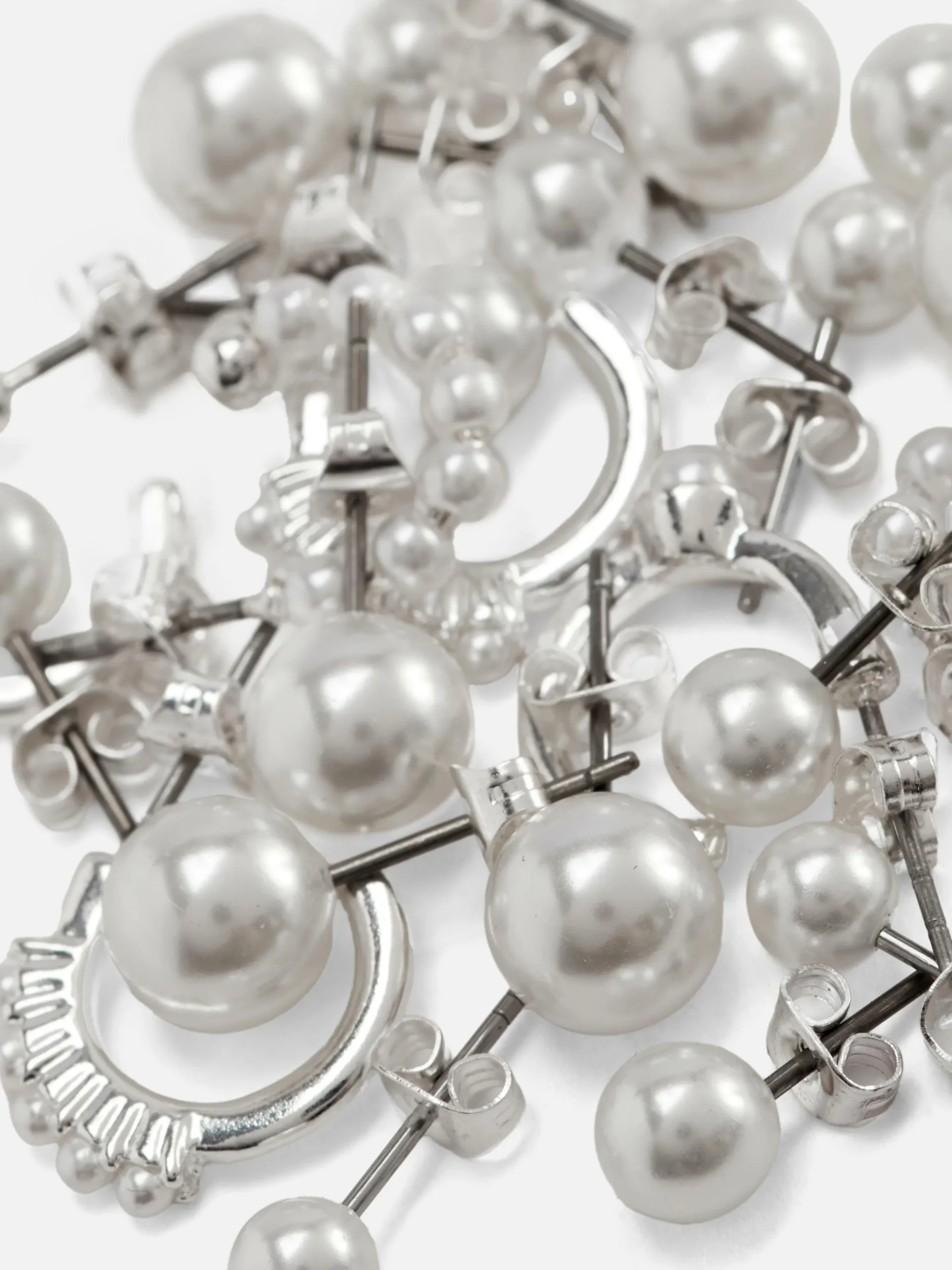 Pack De 12 Pares De Pendientes Con Perlas Sintéticas