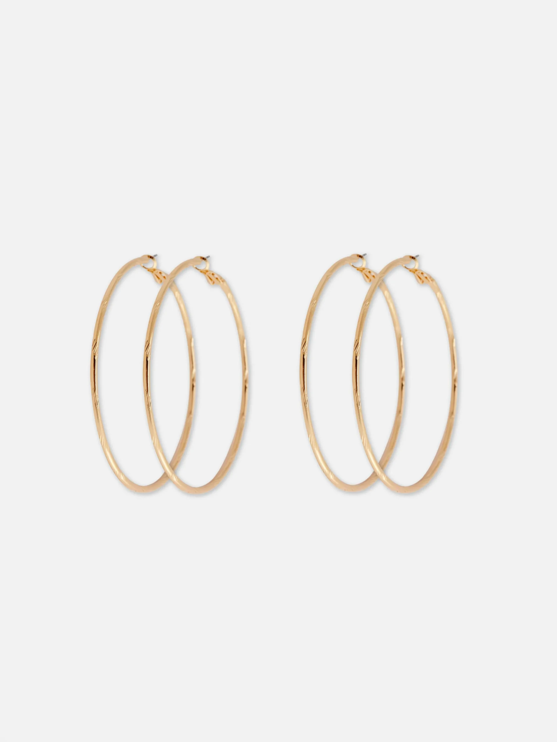 Pack De 2 Pares De Pendientes De Aro Grandes