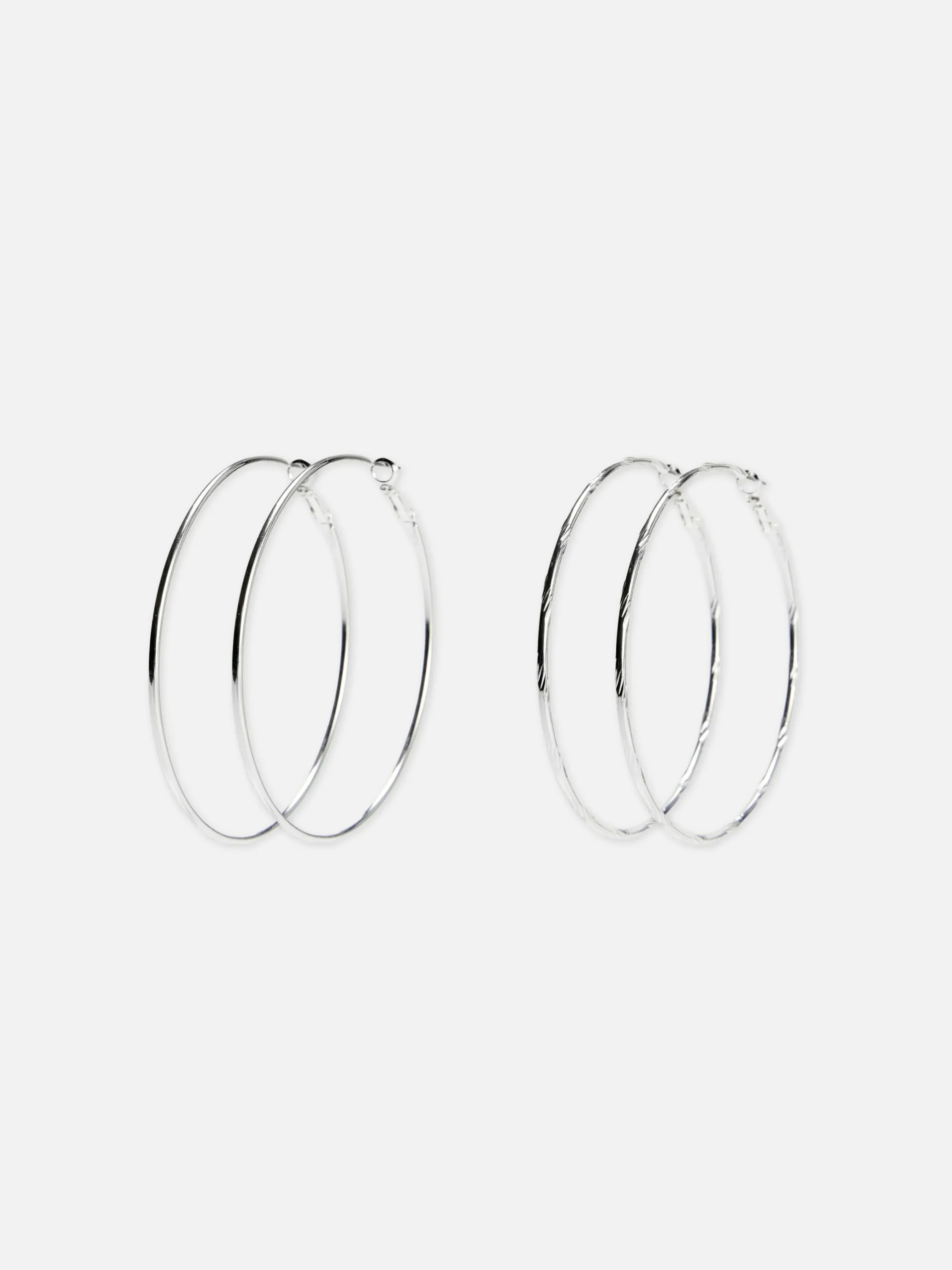 Pack De 2 Pares De Pendientes De Aro Grandes