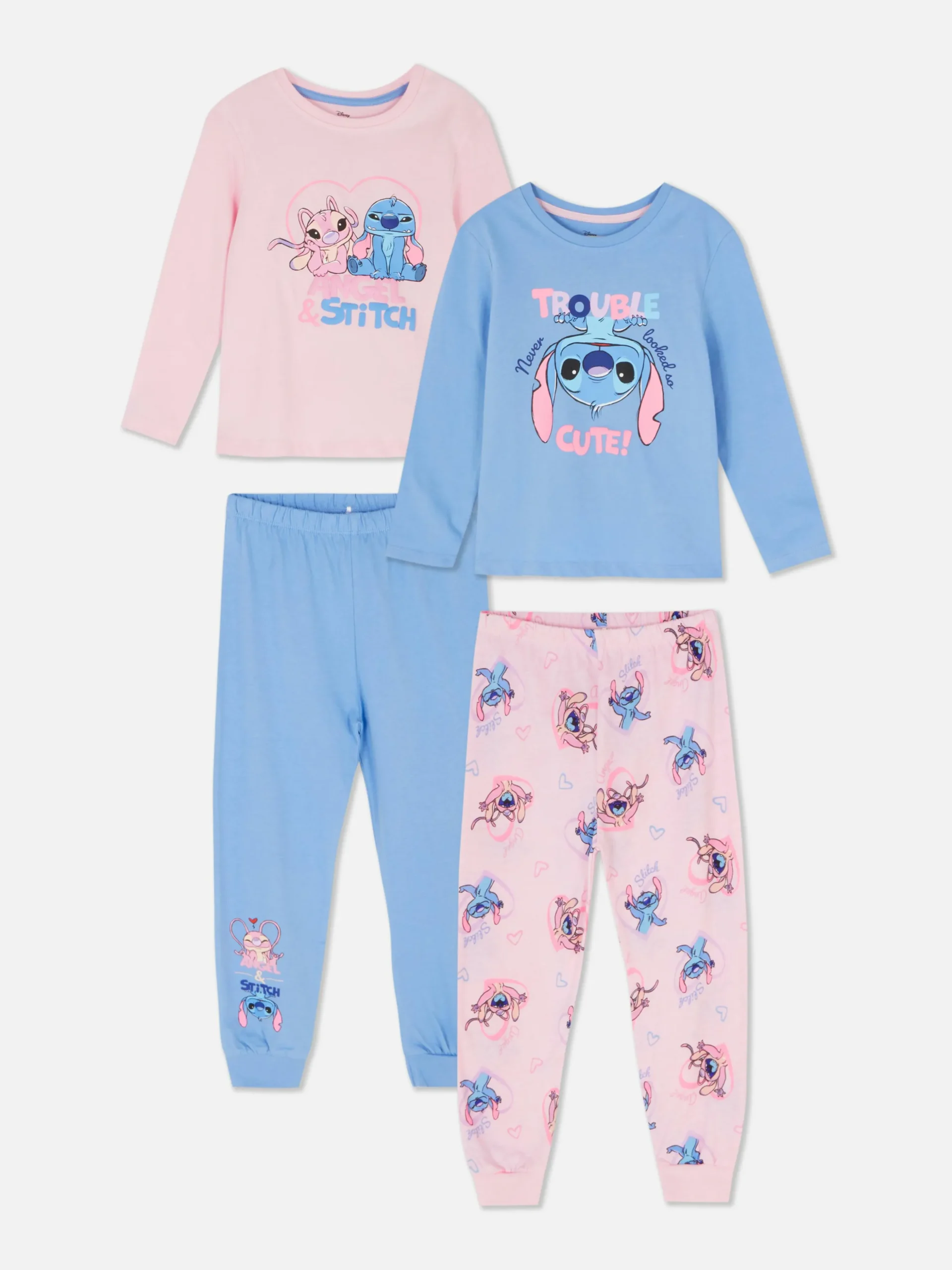 Pack De 2 Pijamas Largos De Stitch Y Ángel De Disney