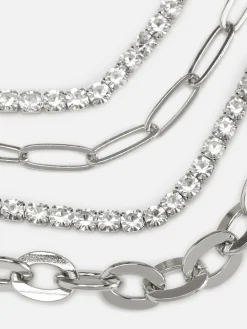 Pack De 4 Pulseras De Cadena De Strass