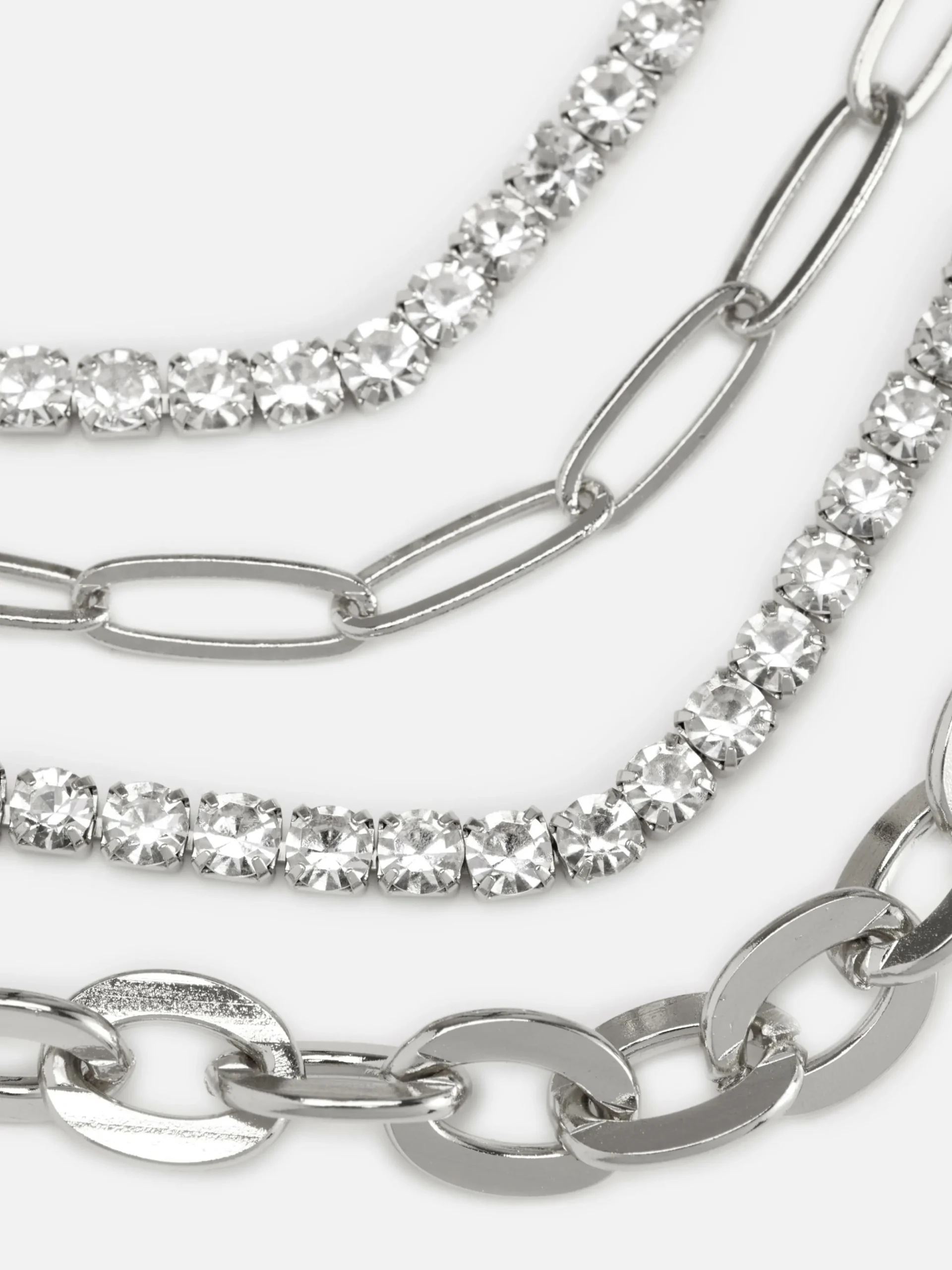 Pack De 4 Pulseras De Cadena De Strass