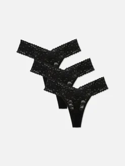 Pack De 3 Tangas Básicos Bandeau Con Encaje