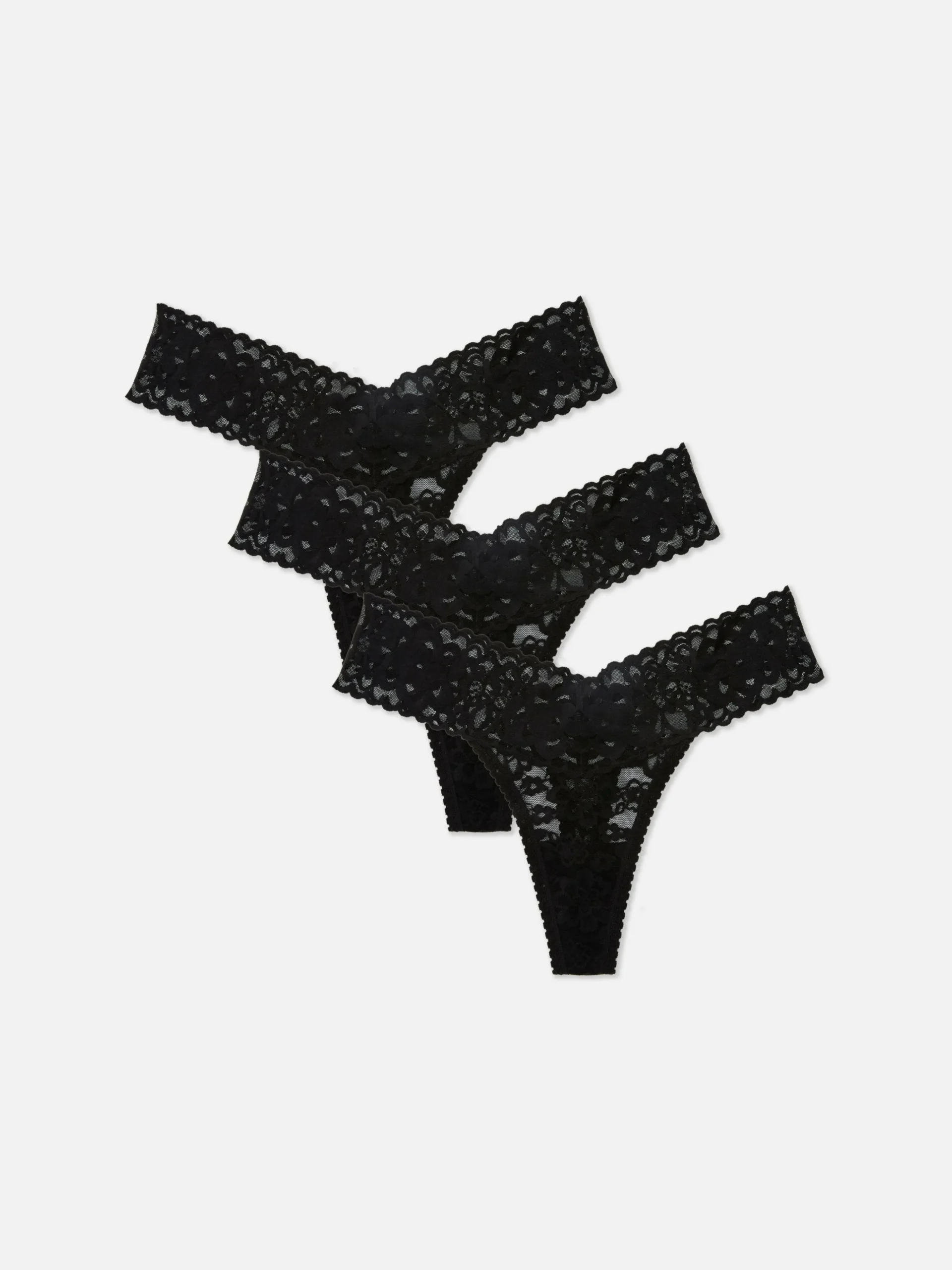 Pack De 3 Tangas Básicos Bandeau Con Encaje