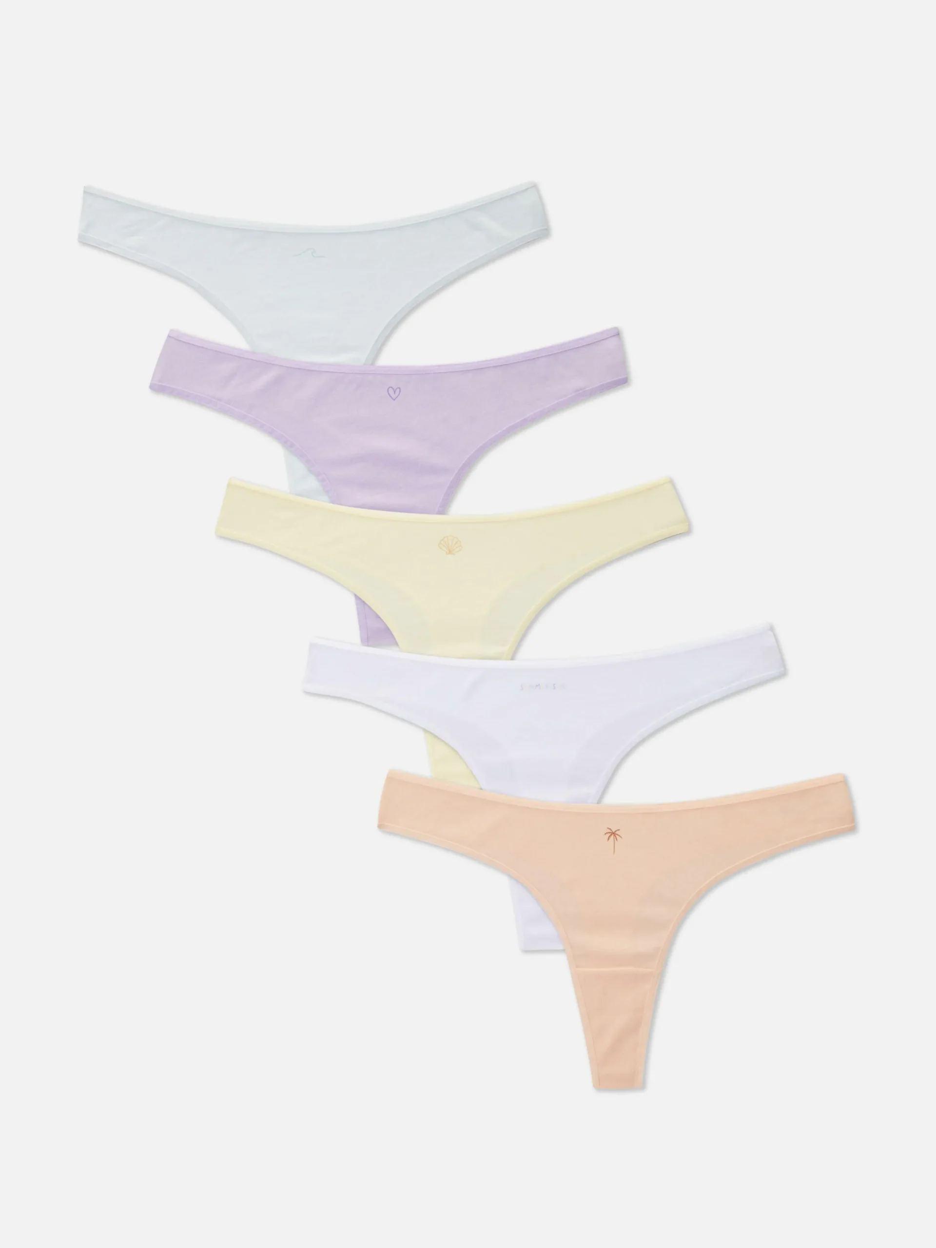 Pack De 5 Tangas Con Estampado Gráfico