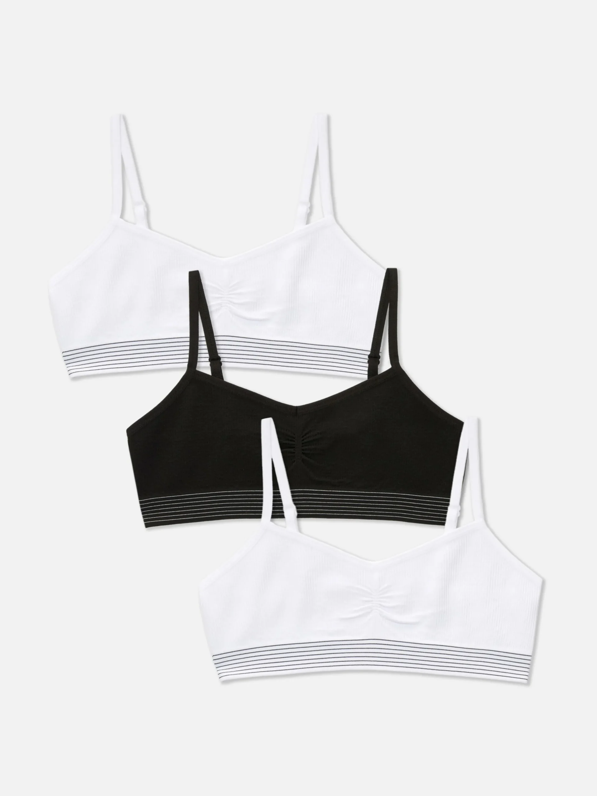 Pack De 3 Tops Cortos Con Tirantes