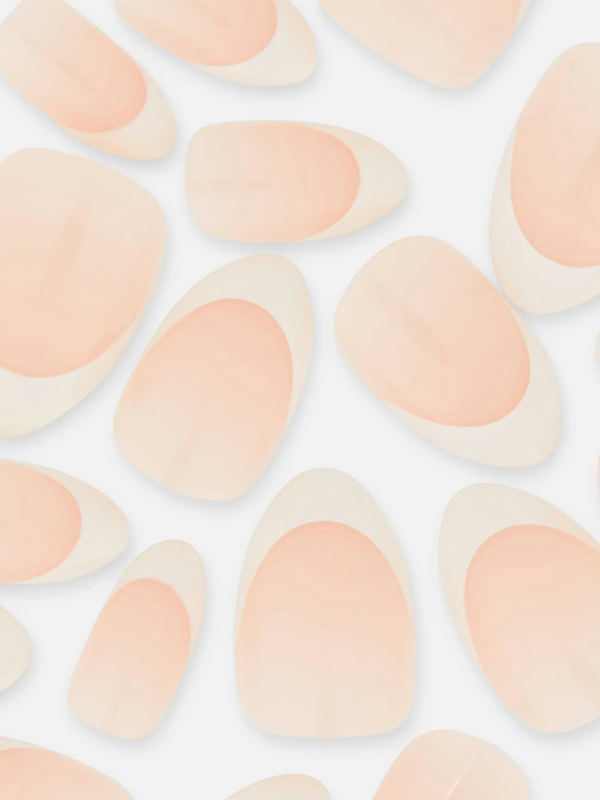 Pack De 36 Uñas Postizas Francesas Brillantes De PS...