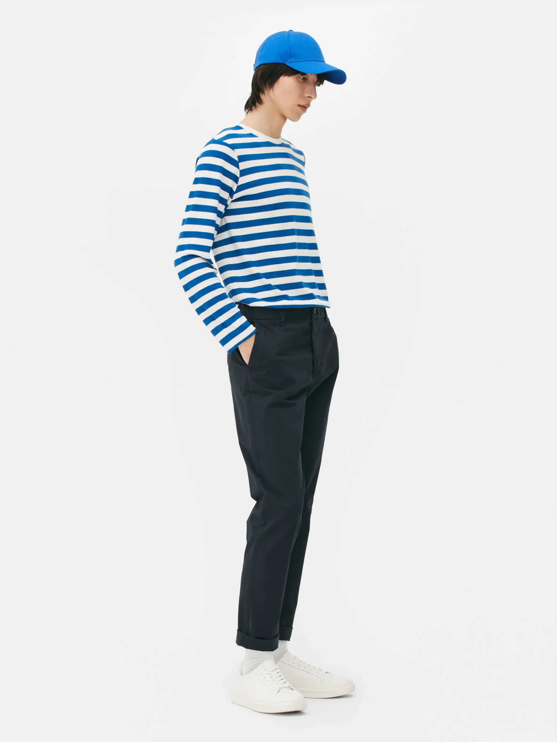 Pantalón Chino Elástico De Corte Entallado
