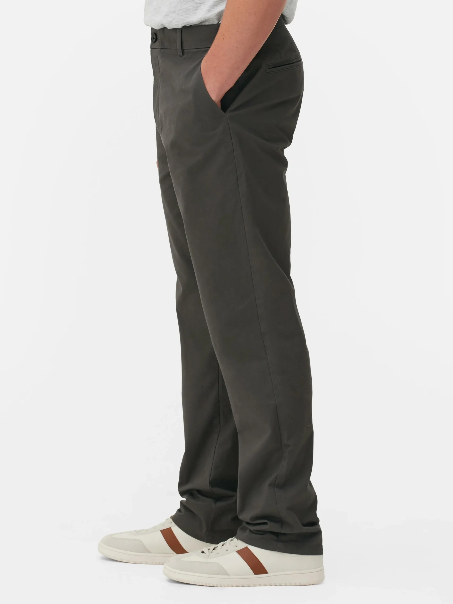 Pantalón Chino Elástico De Pernera Recta