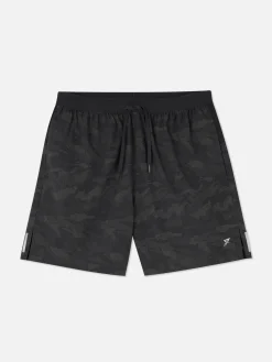Pantalón Corto Deportivo Con Estampado Reflectante