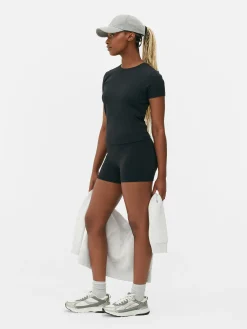 Pantalón Corto De Yoga Suave De Talle Alto