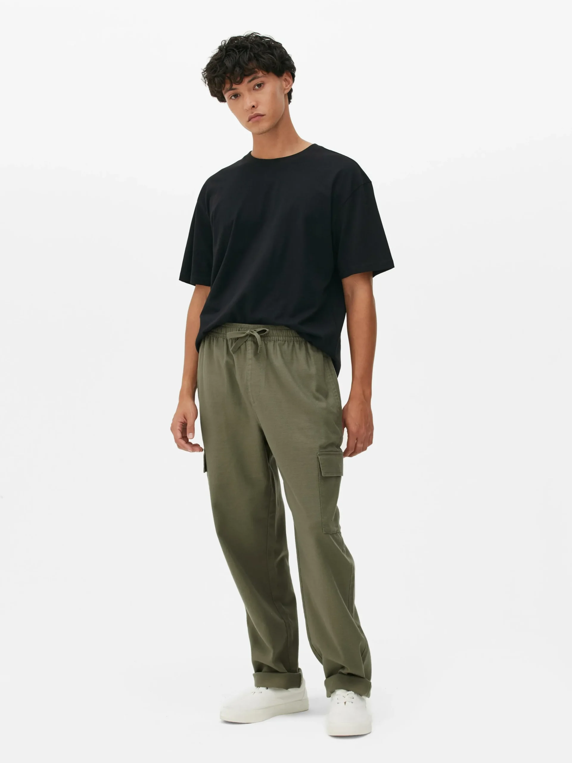 Pantalones Cargo Con Cordón De Ajuste