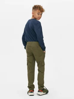 Pantalones Cargo Con Cordón De Ajuste