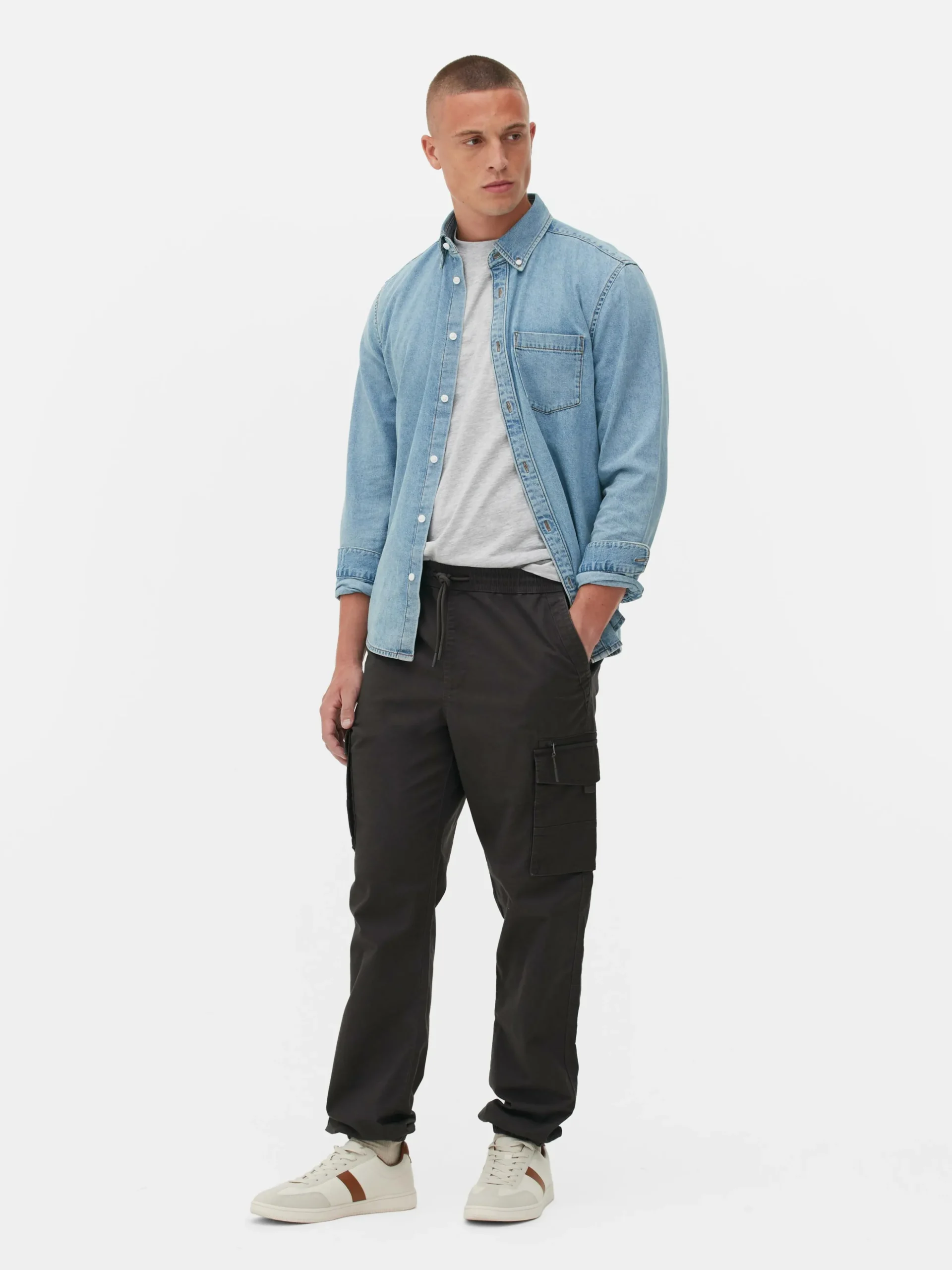 Pantalones Cargo Holgados Con Bajos Elásticos