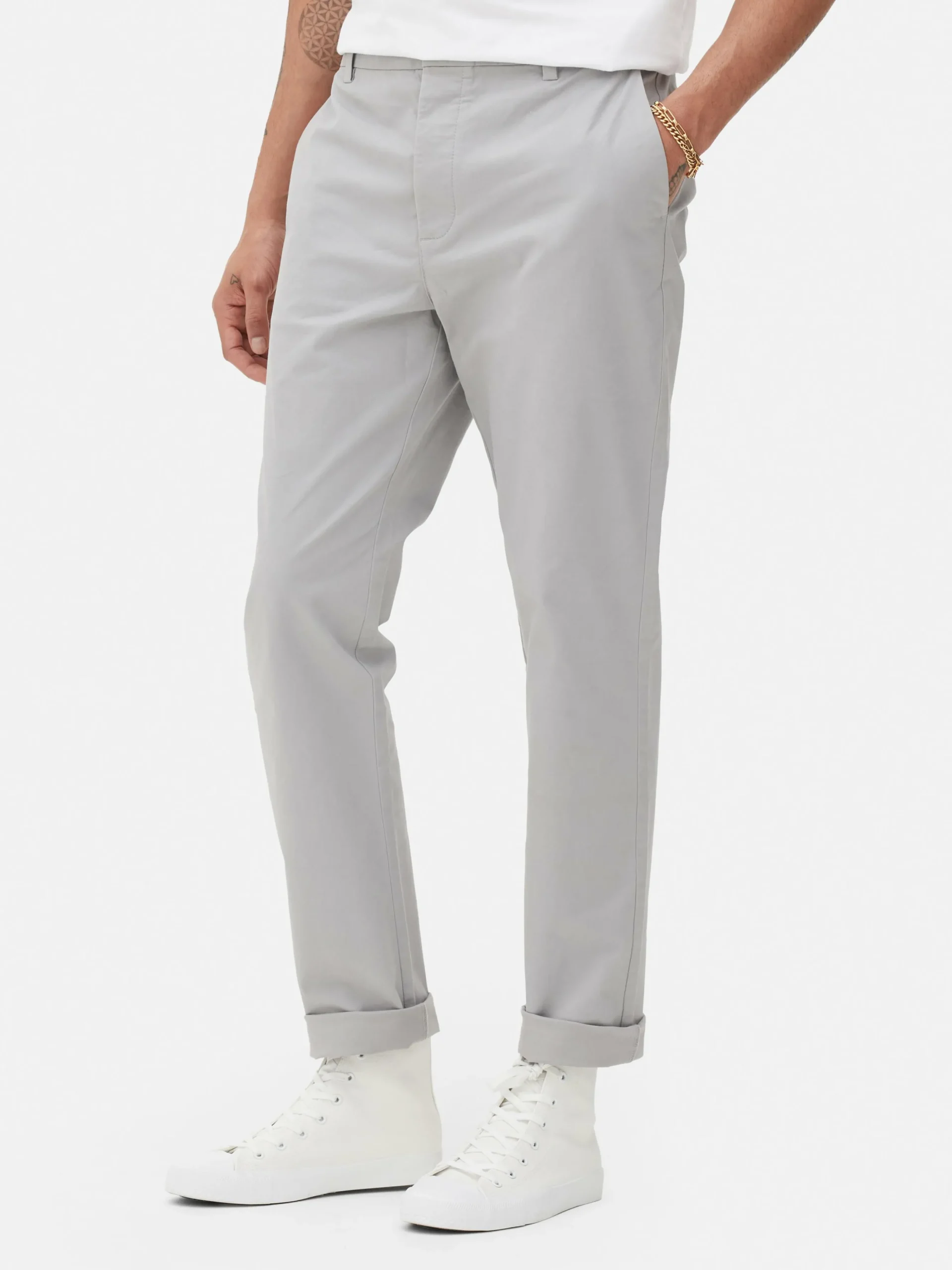 Pantalones Chinos De Corte Entallado Elásticos