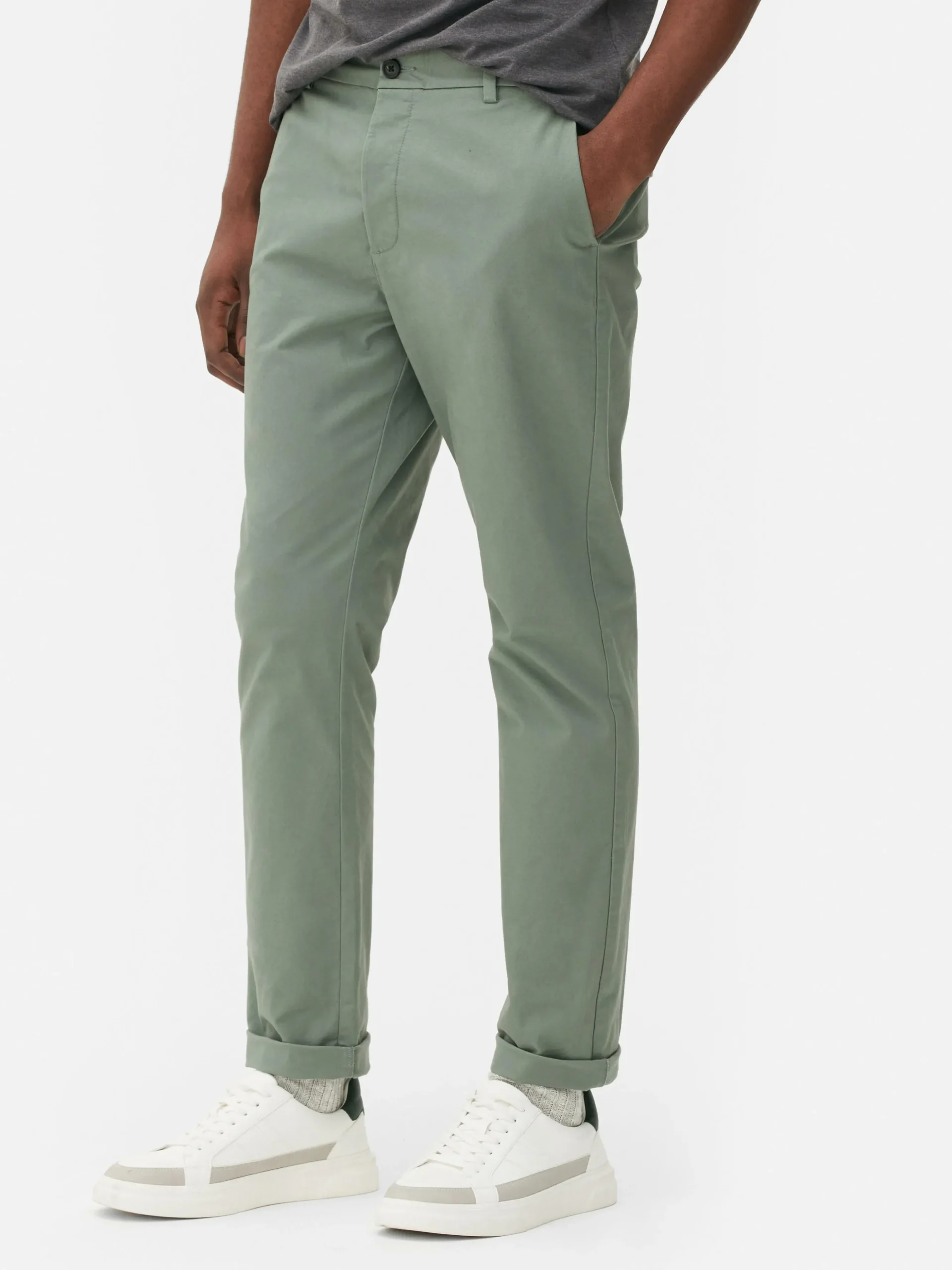 Pantalones Chinos De Corte Entallado Elásticos