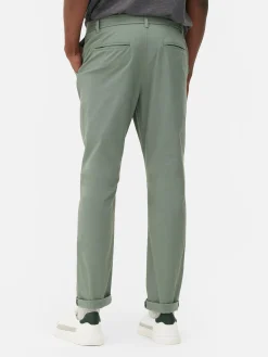 Pantalones Chinos De Corte Entallado Elásticos