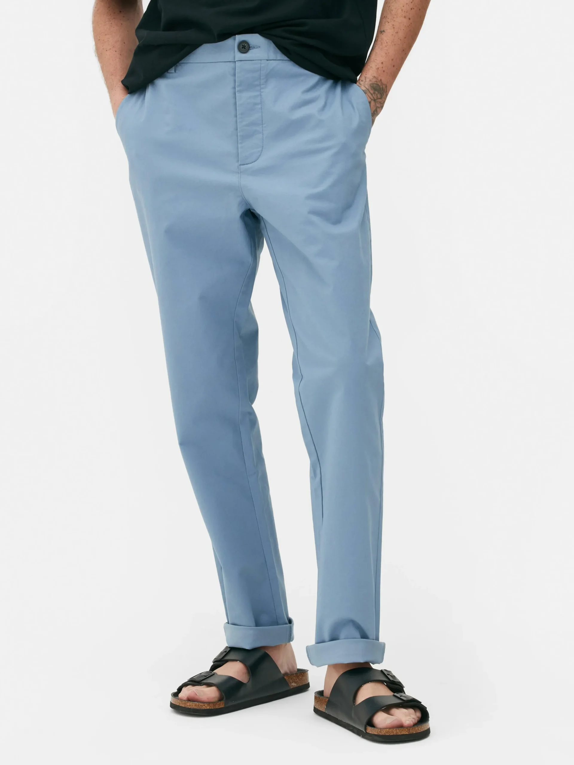 Pantalones Chinos De Corte Entallado Elásticos