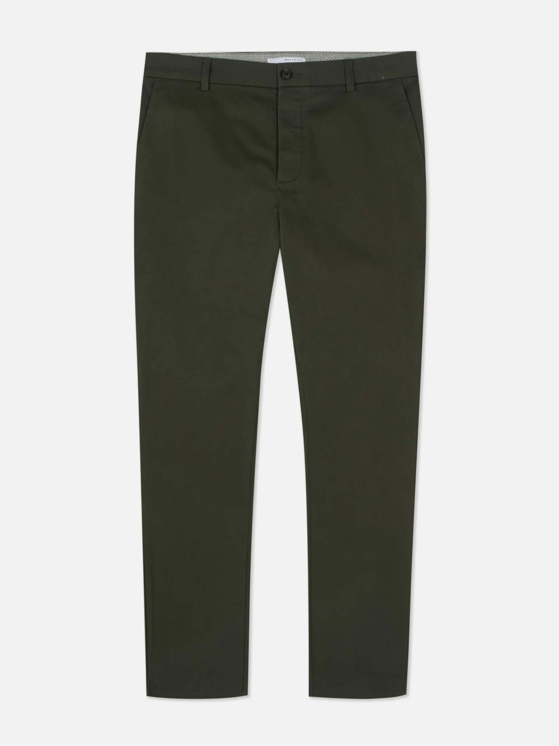 Pantalones Chinos Elásticos De Corte Entallado