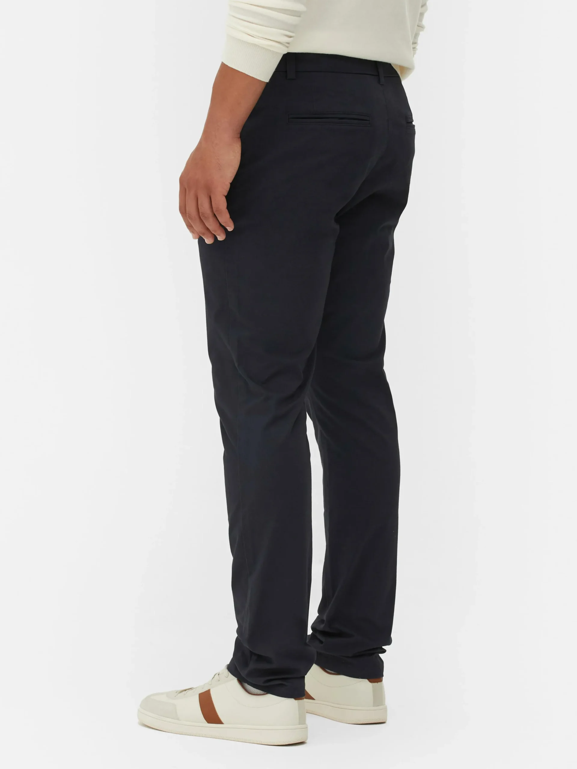 Pantalones Chinos Elásticos De Corte Entallado
