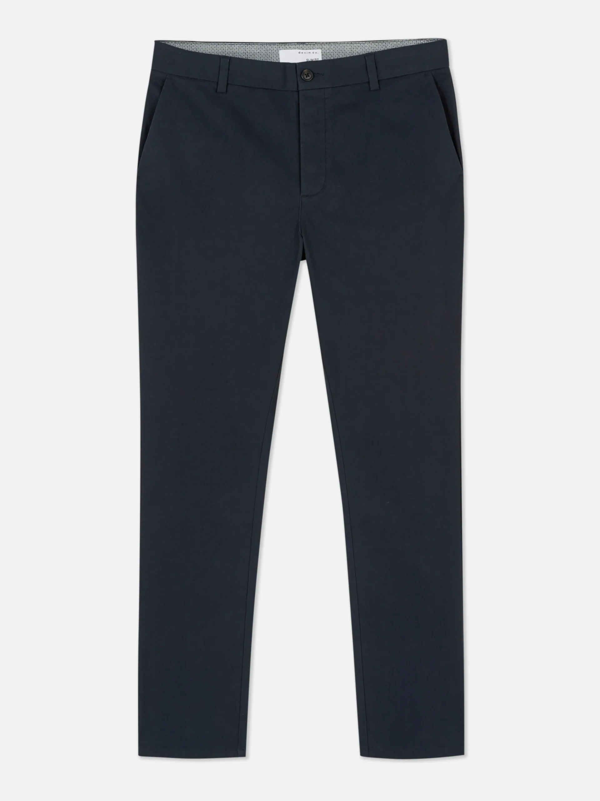 Pantalones Chinos Elásticos De Corte Entallado
