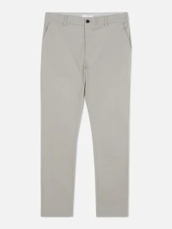 Pantalones Chinos Elásticos De Corte Entallado