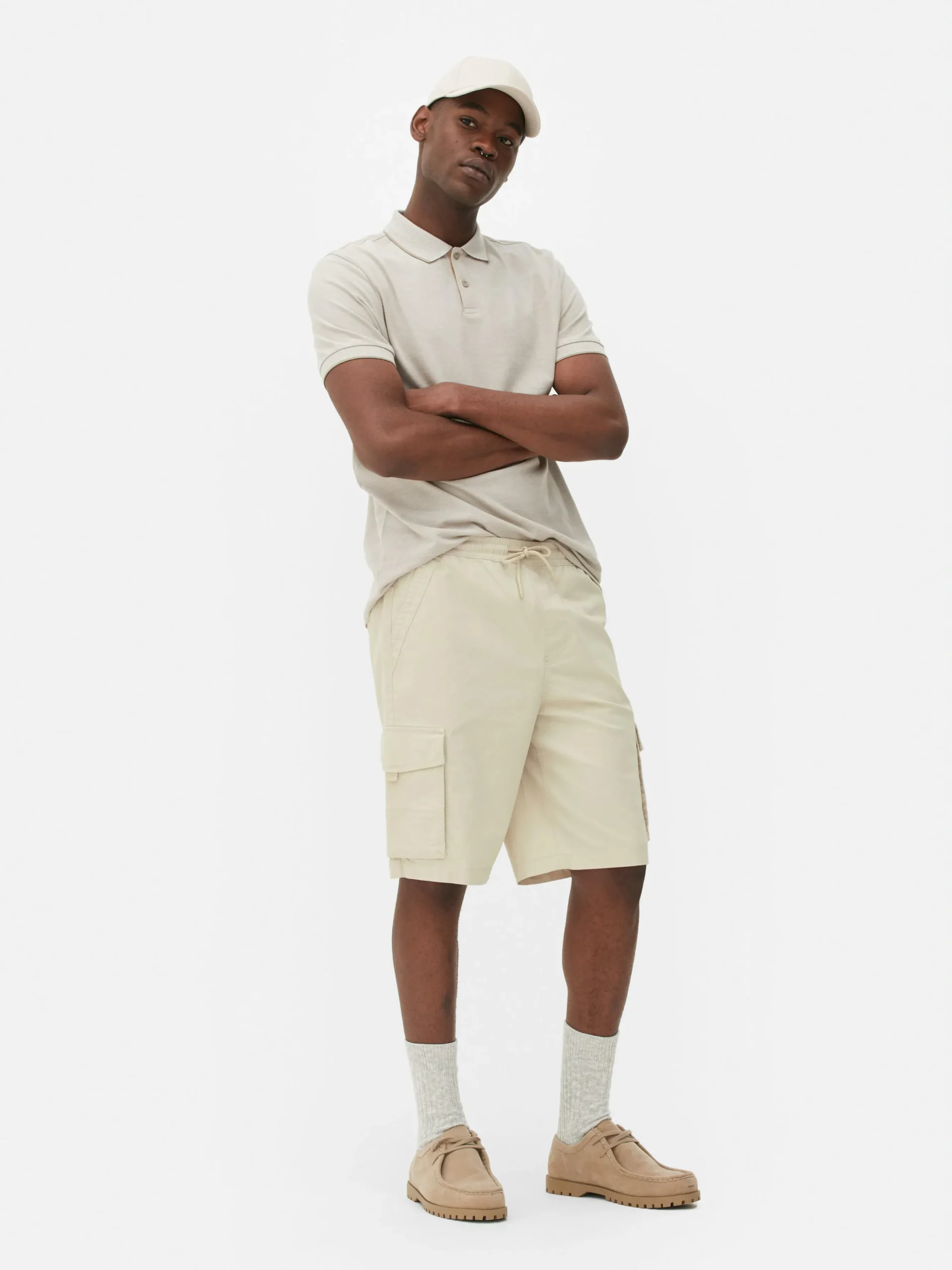 Pantalones Cortos Cargo Con Cordón De Ajuste