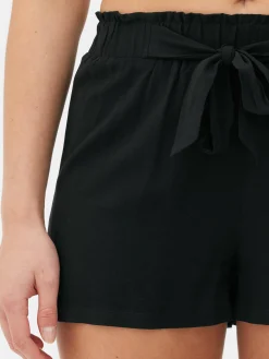 Pantalones Cortos De Corte Holgado Con Cordón