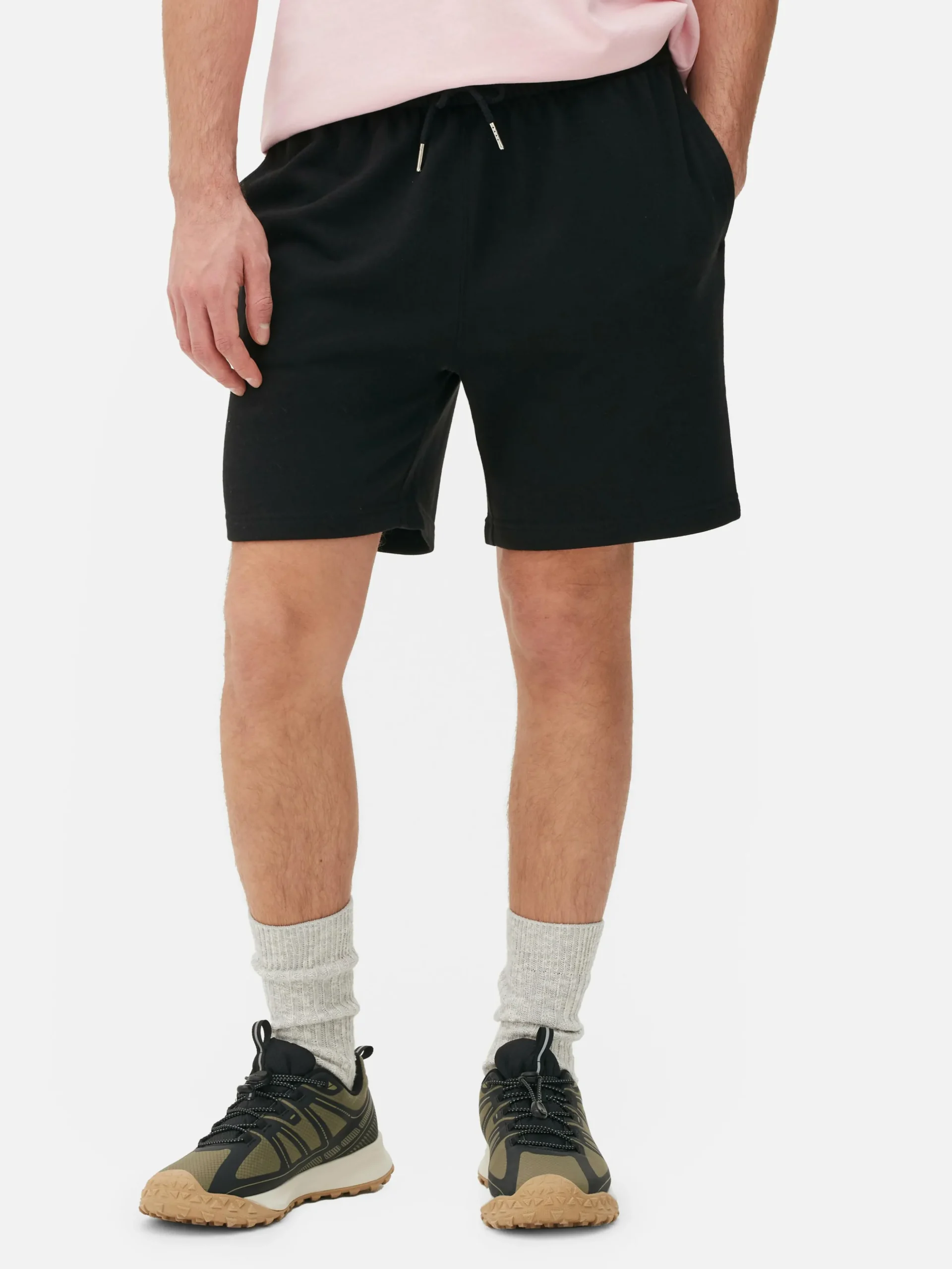 Pantalones Cortos De Punto Con Cordón De Ajuste