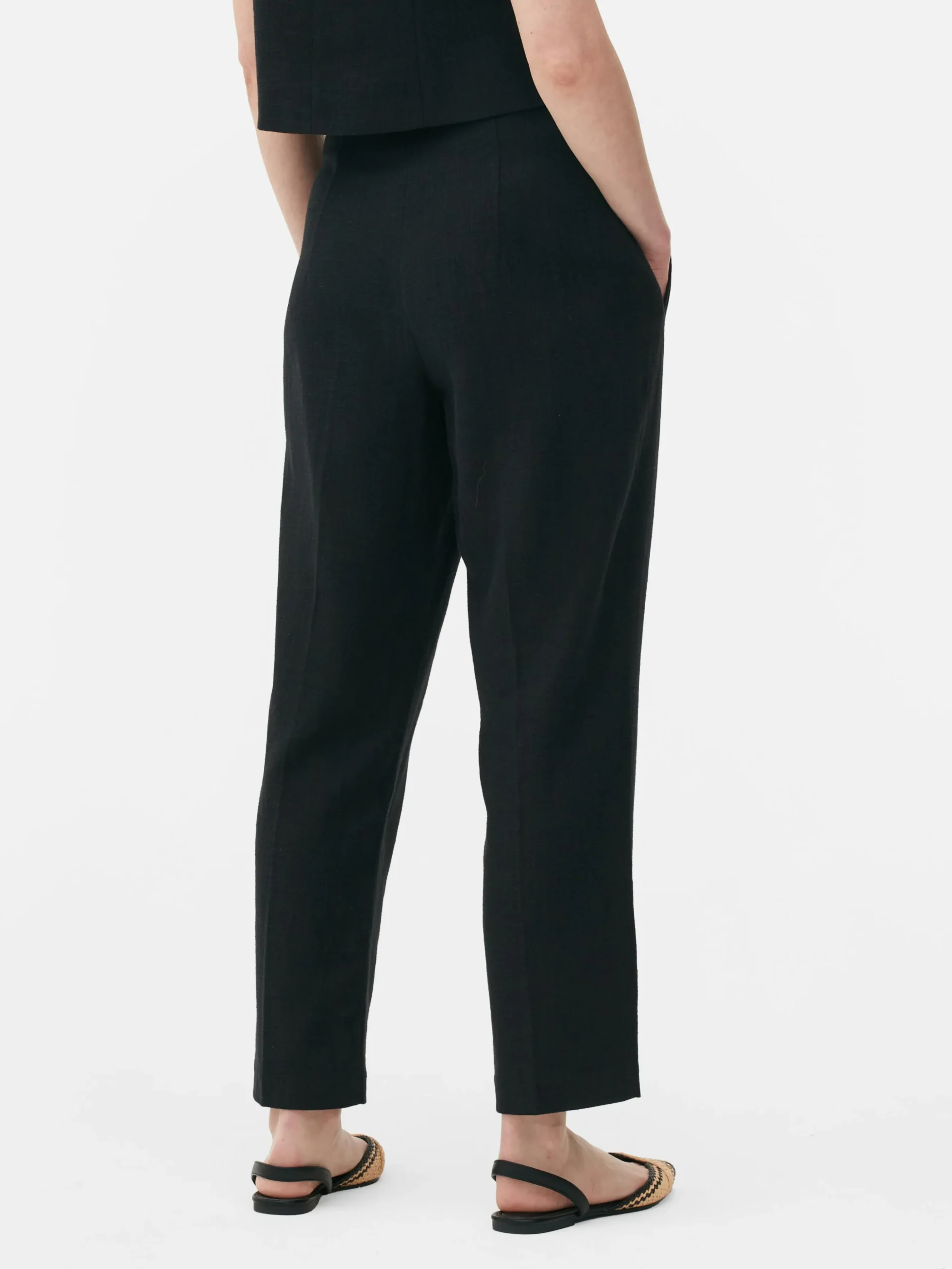 Pantalones De Talle Alto Con Costuras