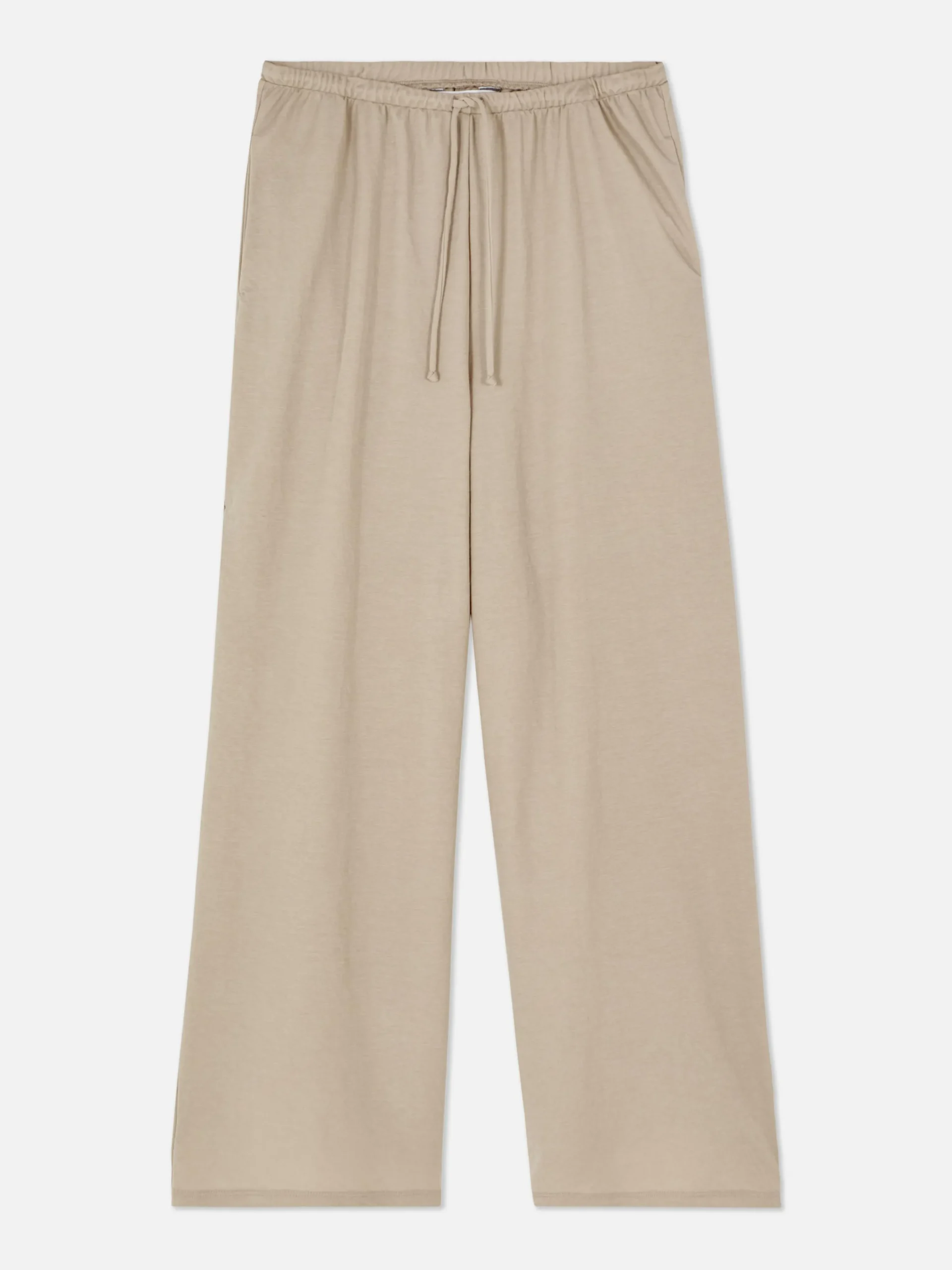 Pantalones Rectos Con Cordón De Ajuste