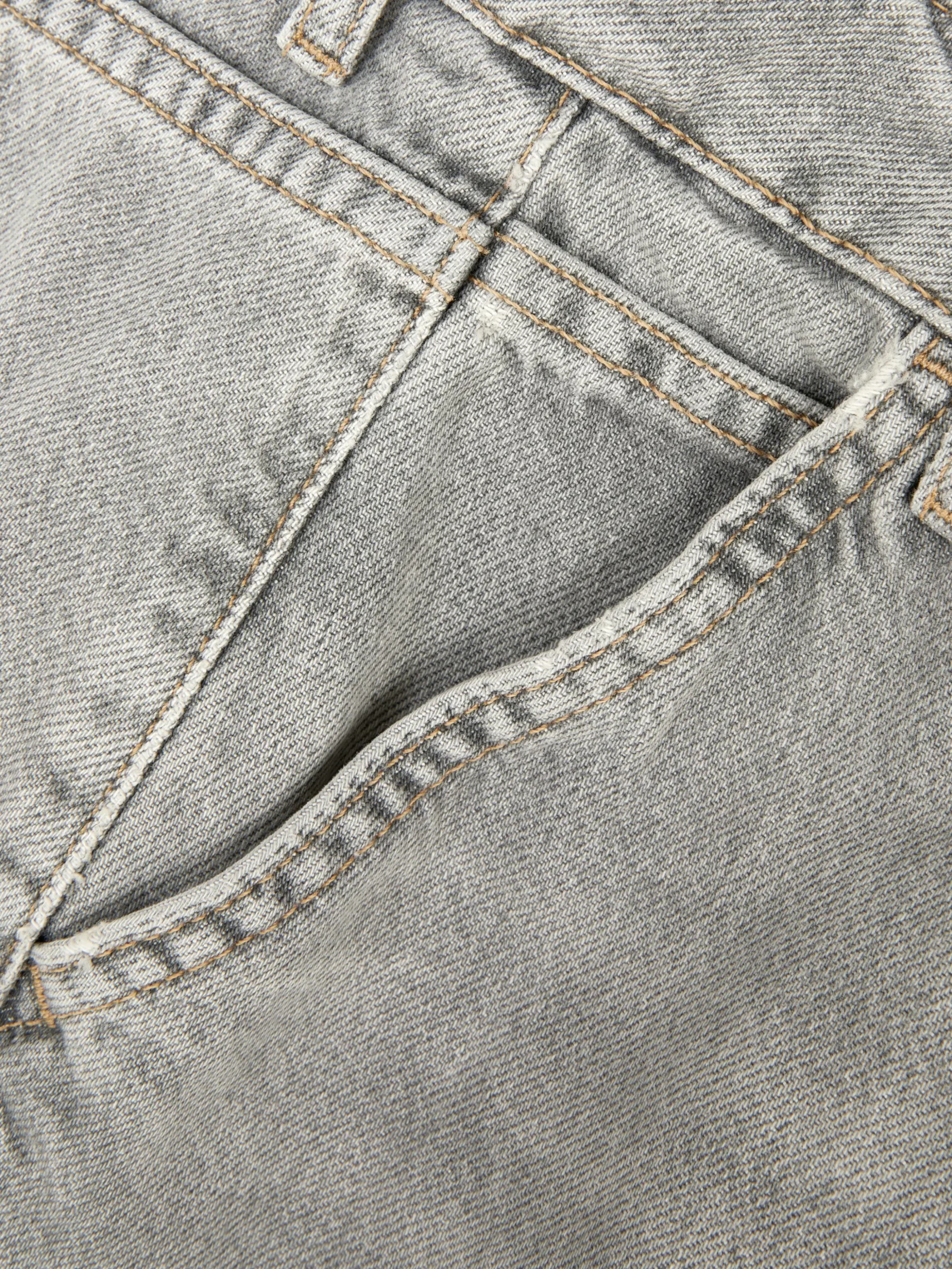Pantalones Vaqueros De Pernera Ancha Desgastados