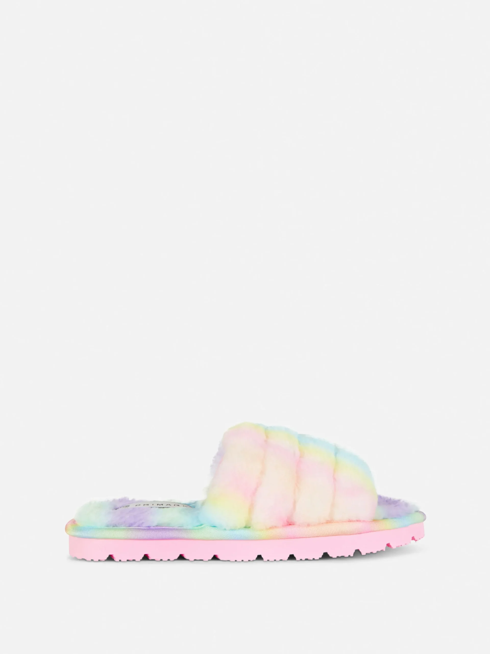 Pantuflas De Pelo Sintético Con Diseño Degradado