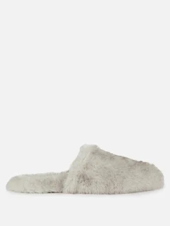 Pantuflas Destalonadas De Pelo De The Edit