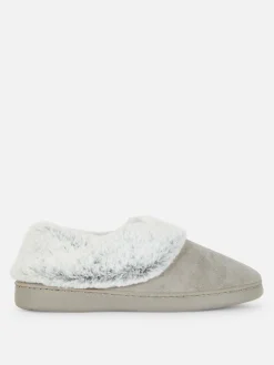 Pantuflas Estilo Mocasín Con Forro De Pelo Sintético