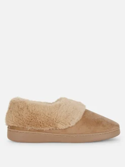 Pantuflas Estilo Mocasín Con Forro De Pelo Sintético