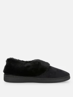 Pantuflas Estilo Mocasín Con Forro De Pelo Sintético