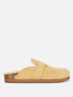 Pantuflas Tipo Mocasín Con Forro De Pelo Sintético