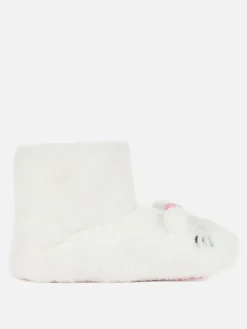 Pantuflas Tipo Patuco De Felpa De Hello Kitty