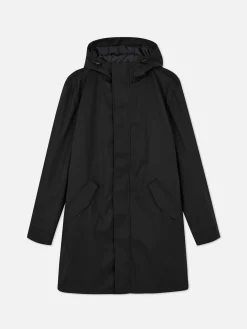 Parka Con Capucha Y Revestimiento De Goma