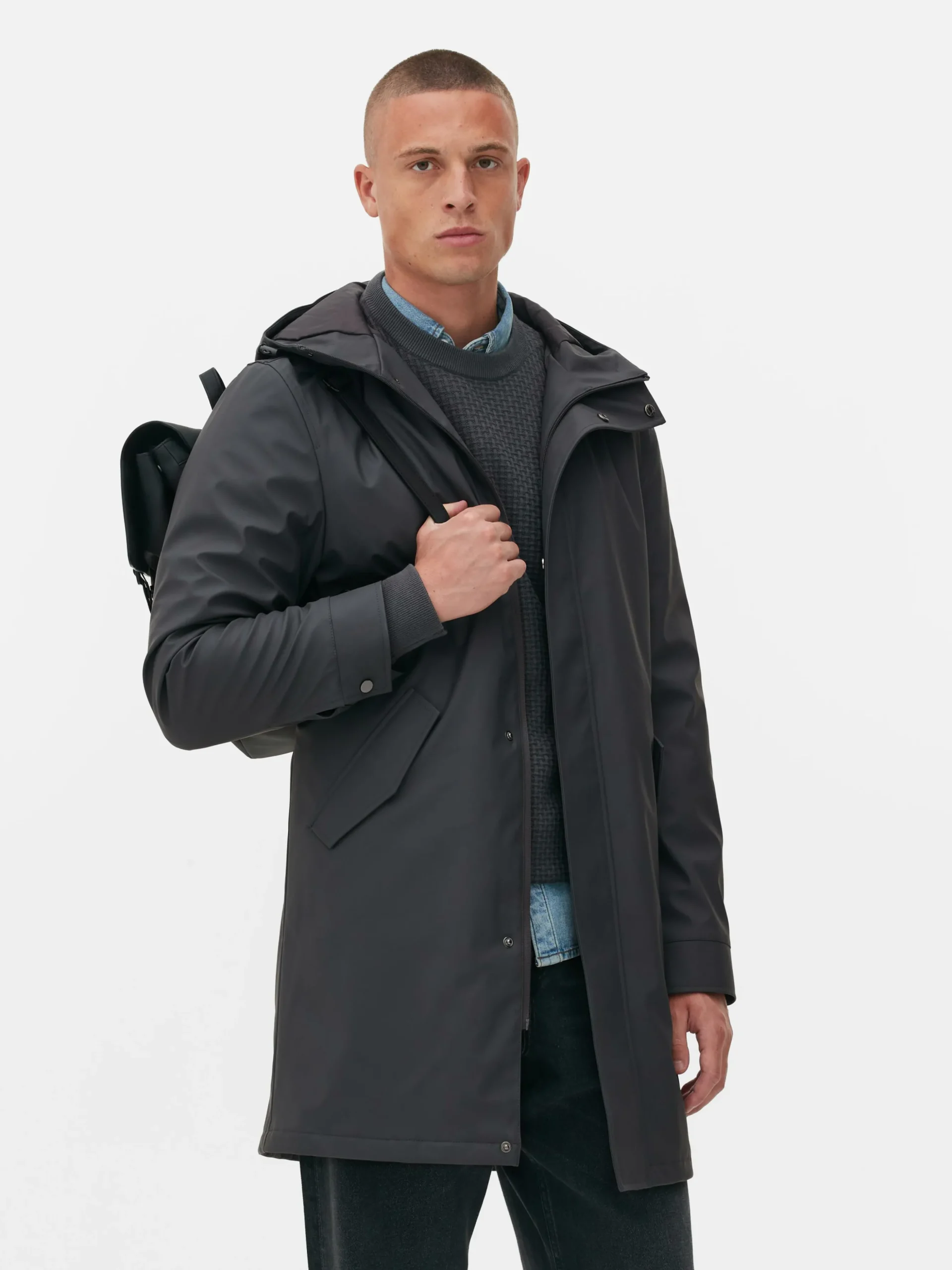 Parka Con Capucha Y Revestimiento De Goma