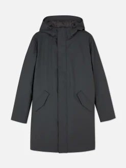 Parka Con Capucha Y Revestimiento De Goma