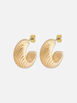 Pendientes De Aro Con Textura