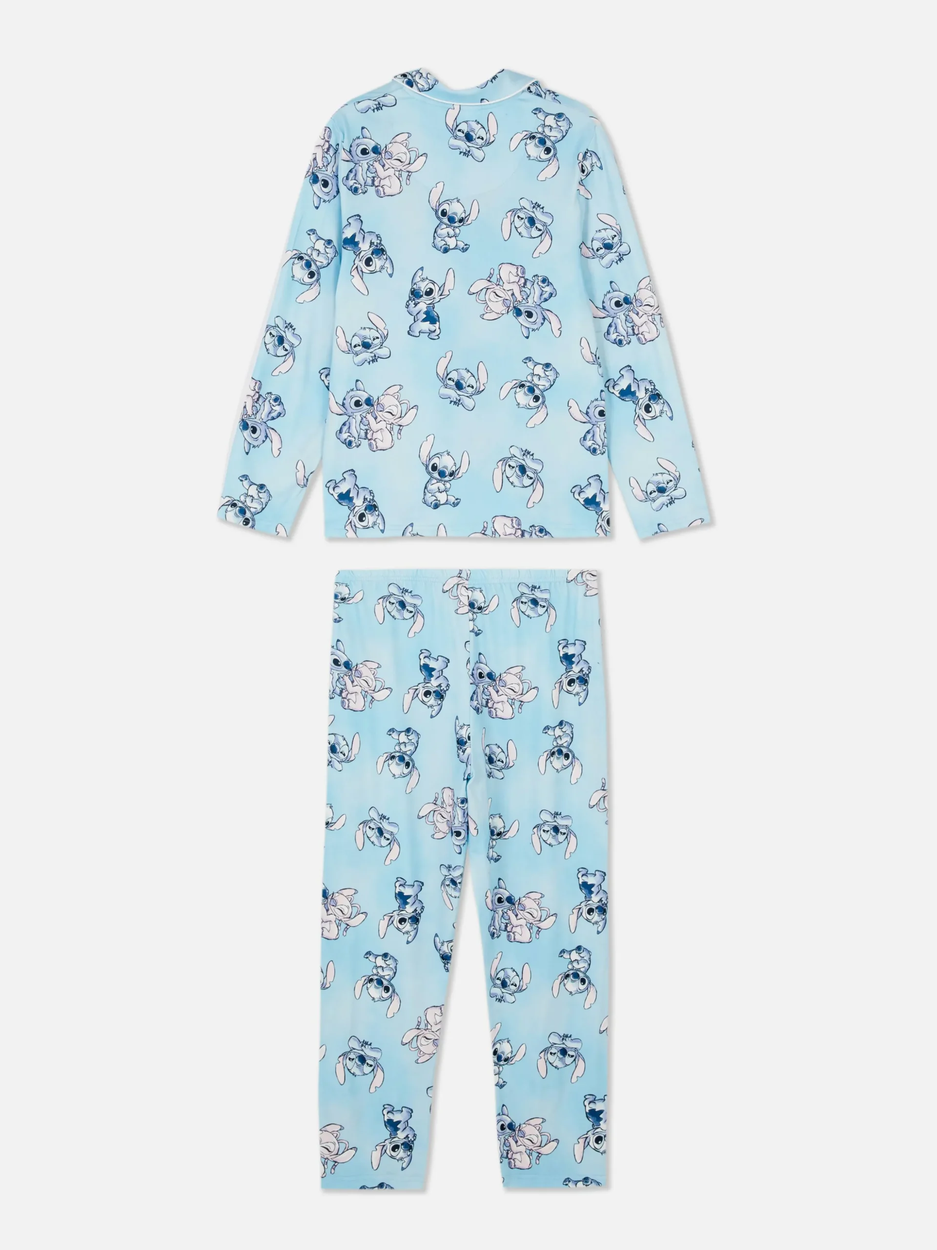 Pijama Con Camisa De Manga Larga De Stitch Y Ángel