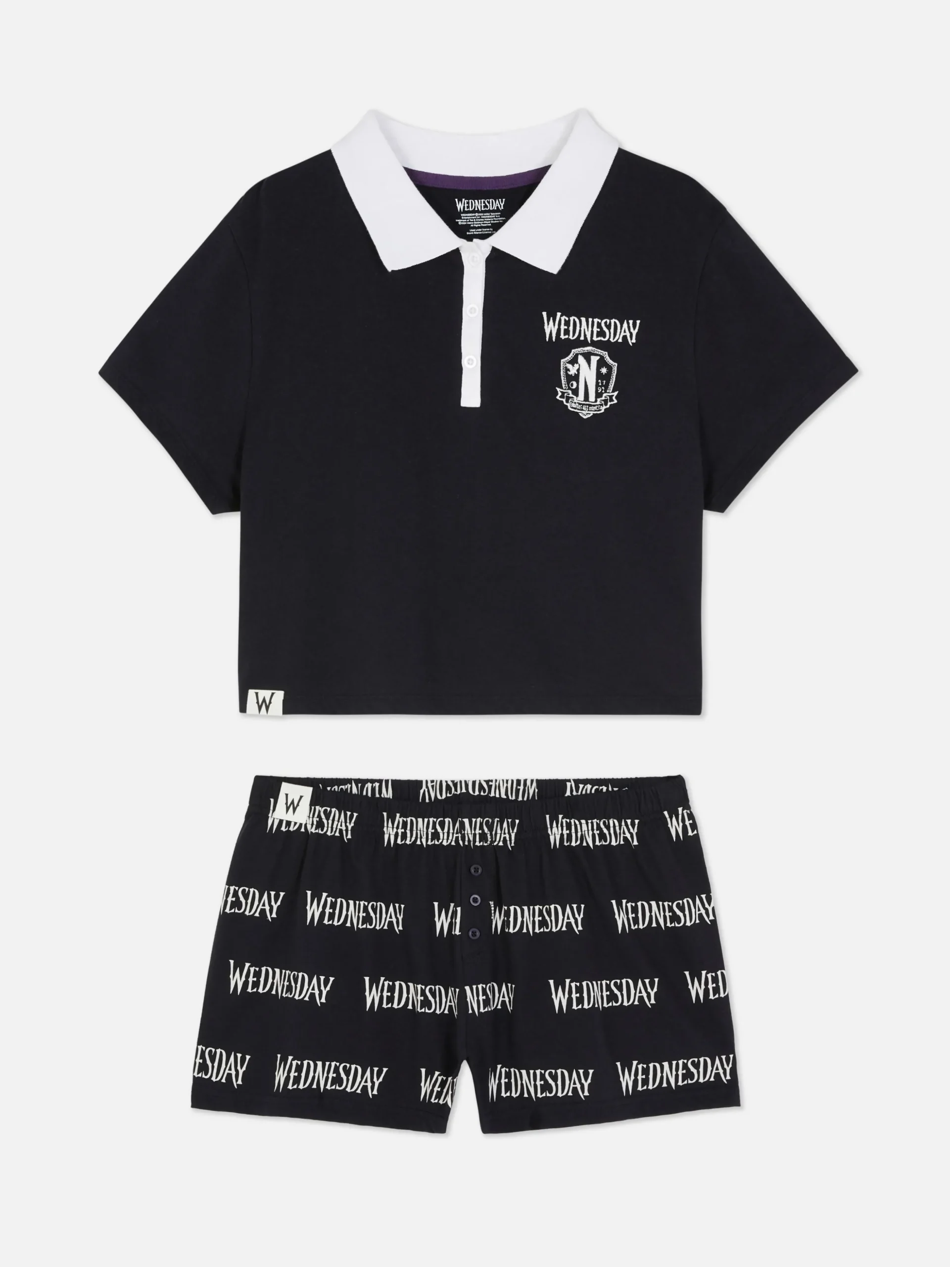 Pijama Corto De Miércoles Addams