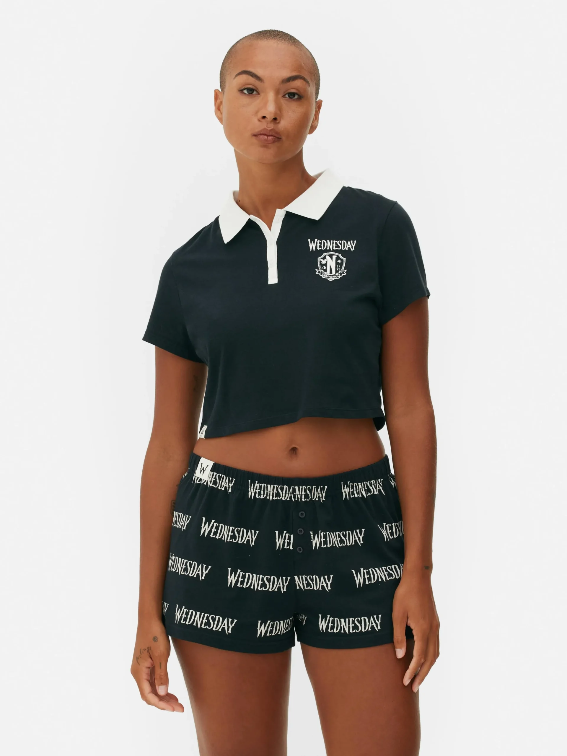 Pijama Corto De Miércoles Addams