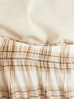 Pijama De Manga Corta De Tartán