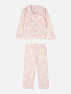Pijama De Manga Larga Con Lazo