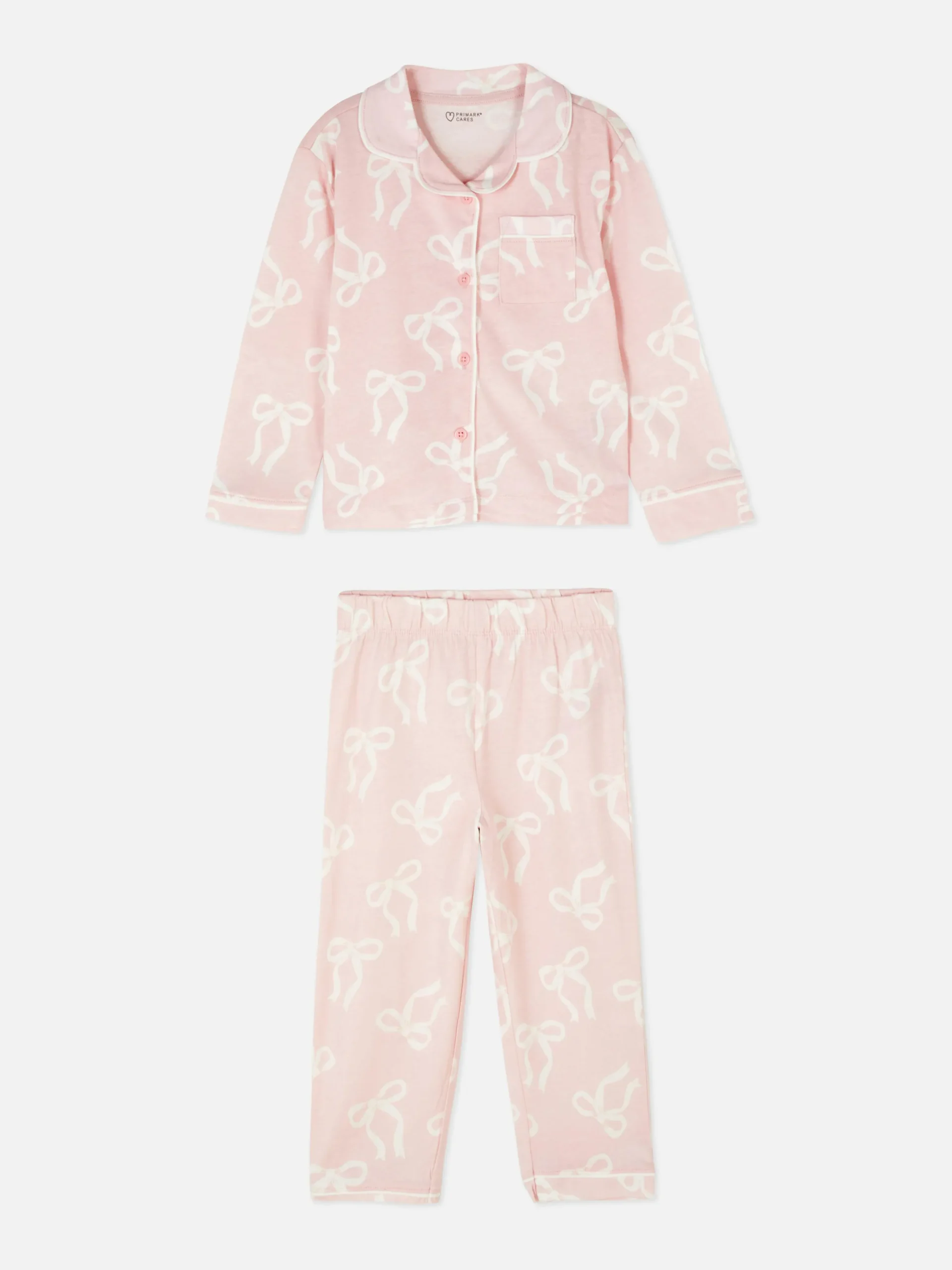 Pijama De Manga Larga Con Lazo